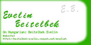 evelin beitelbek business card